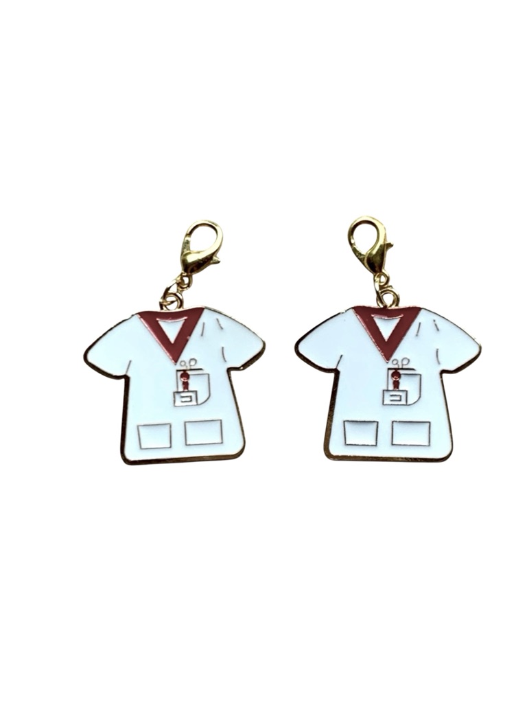 Medical Scrub Themed Charms For Keychains, Bracelets, Backpacks, Zipper Pulls,
